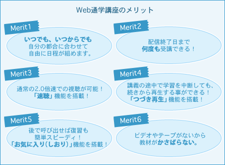 web通学講座のメリット